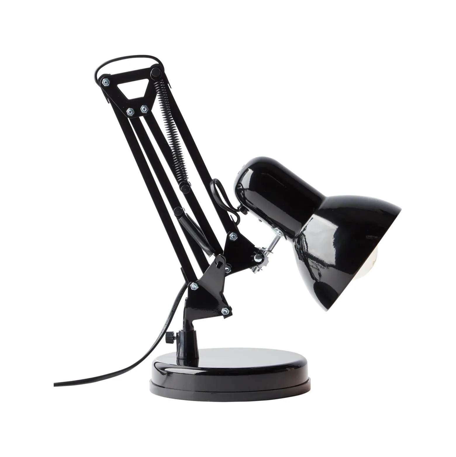 Lámpara de mesa Henry, negra, altura 50 cm, regulable