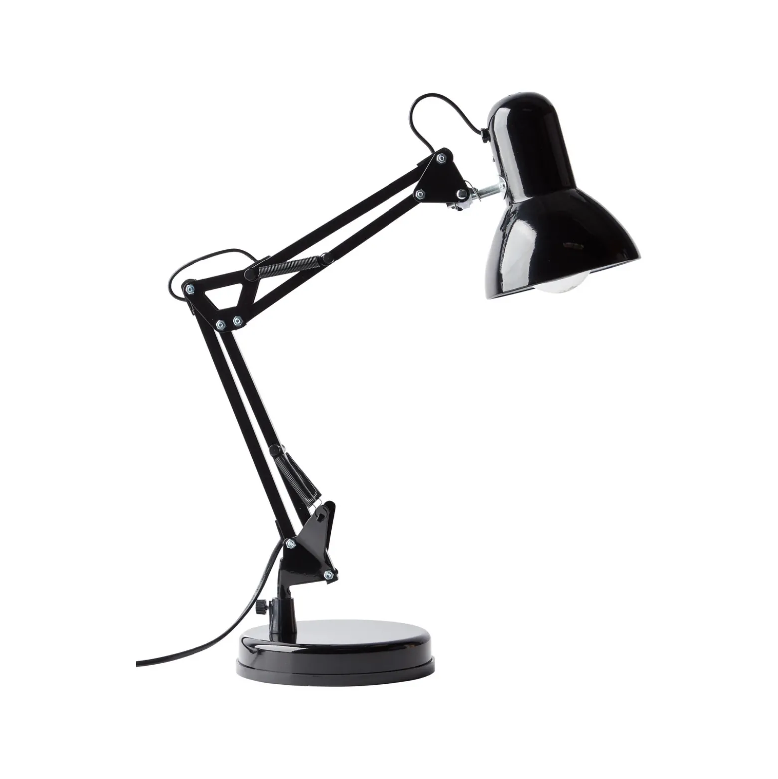 Lámpara de mesa Henry, negra, altura 50 cm, regulable