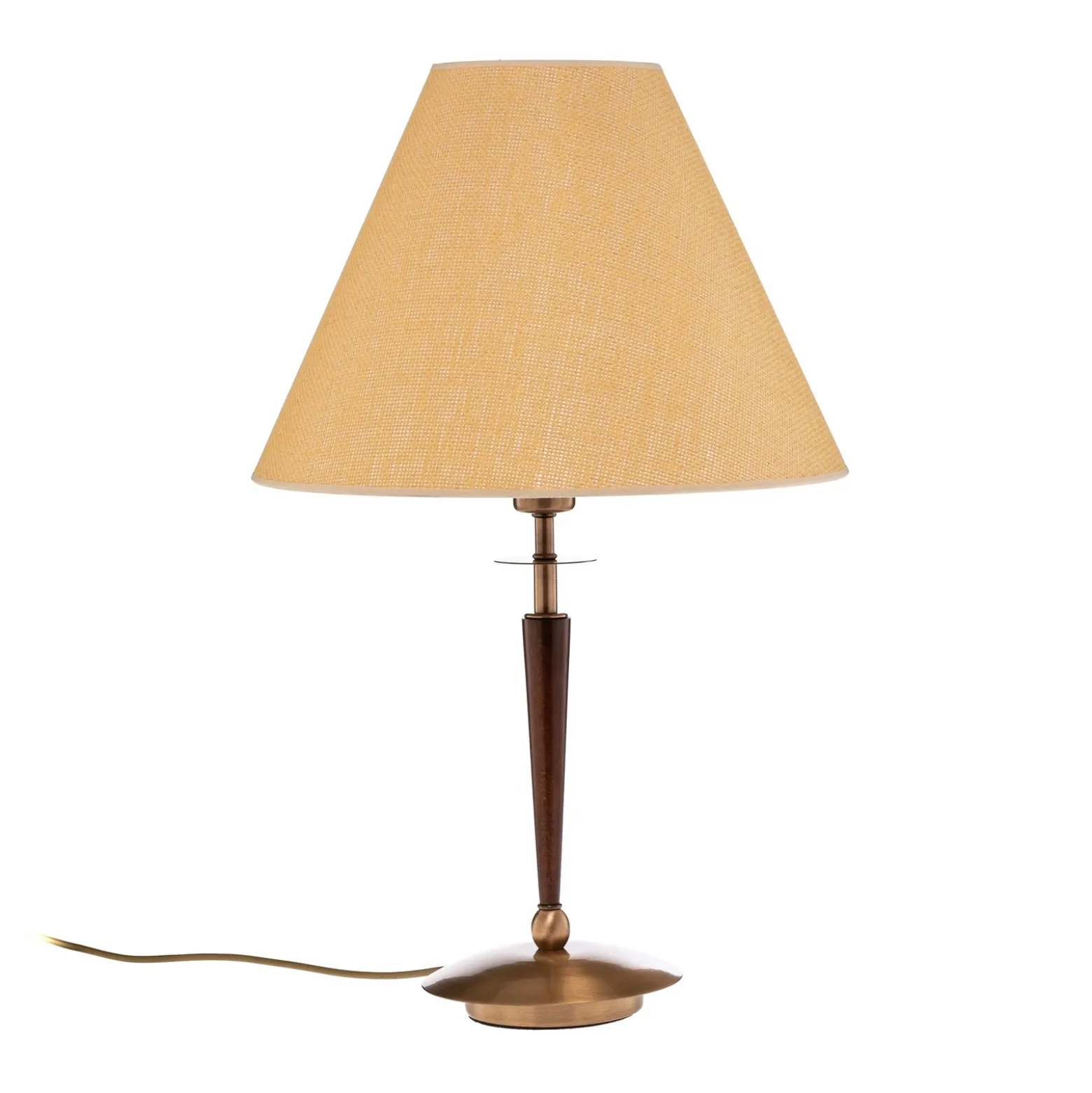 Lámpara de mesa HML-9009-1EB con pantalla textil