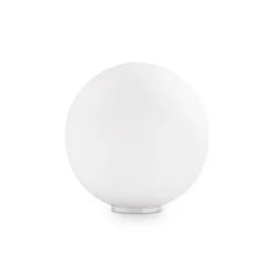 Lámpara de mesa Ideal Lux Mapa, Ø 30 cm, cristal opalino, esfera, E27