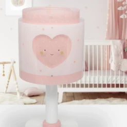 Lámpara de mesa infantil Baby Dreams, rosa, G4, Ø 15 cm