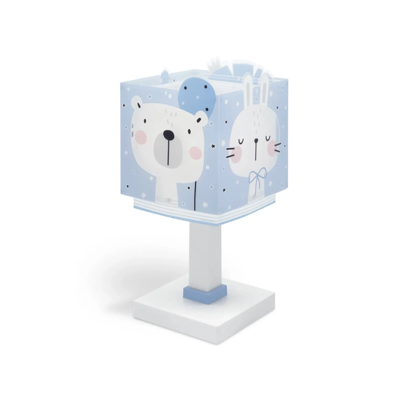 Lámpara de mesa infantil Baby Jungle, azul, G4, ancho 14 cm