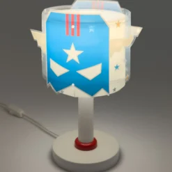 Lámpara de mesa infantil Blue Hero, G4, Ø 15 cm