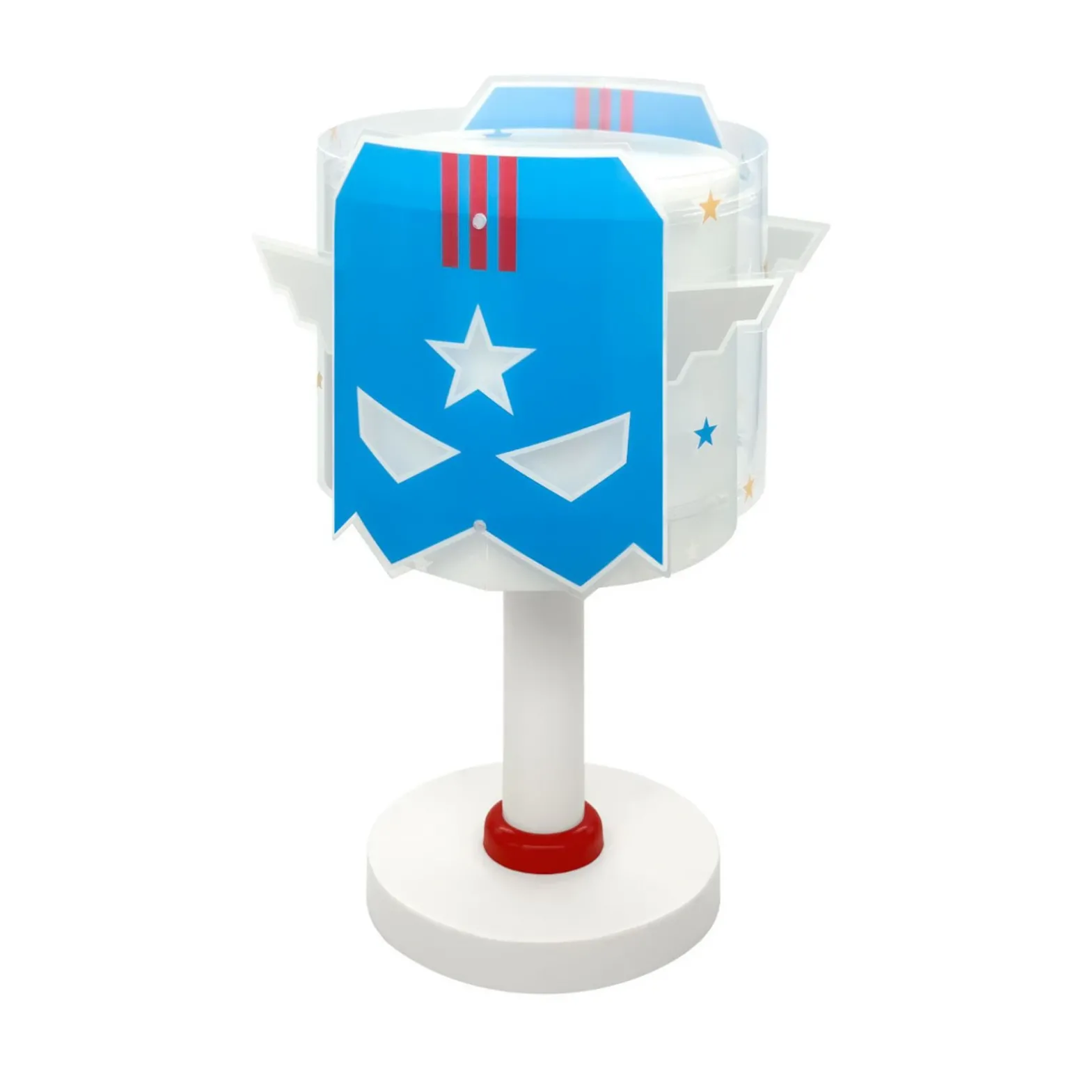 Lámpara de mesa infantil Blue Hero, G4, Ø 15 cm