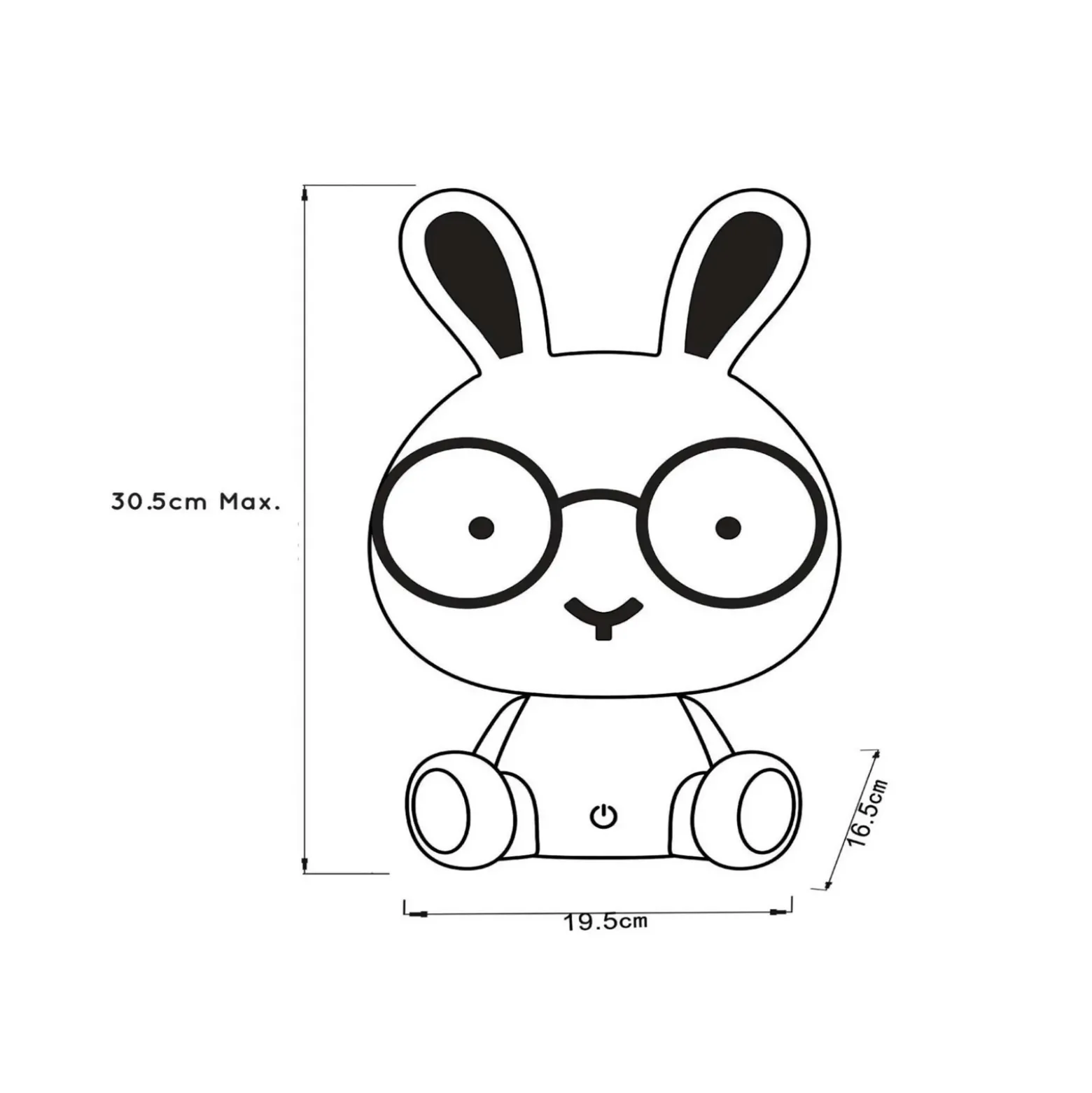 Lámpara de mesa infantil Dodo bunny, rosa/blanco, atenuable, ABS