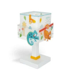 Lámpara de mesa infantil Happy Jungle, G4, ancho 14 cm