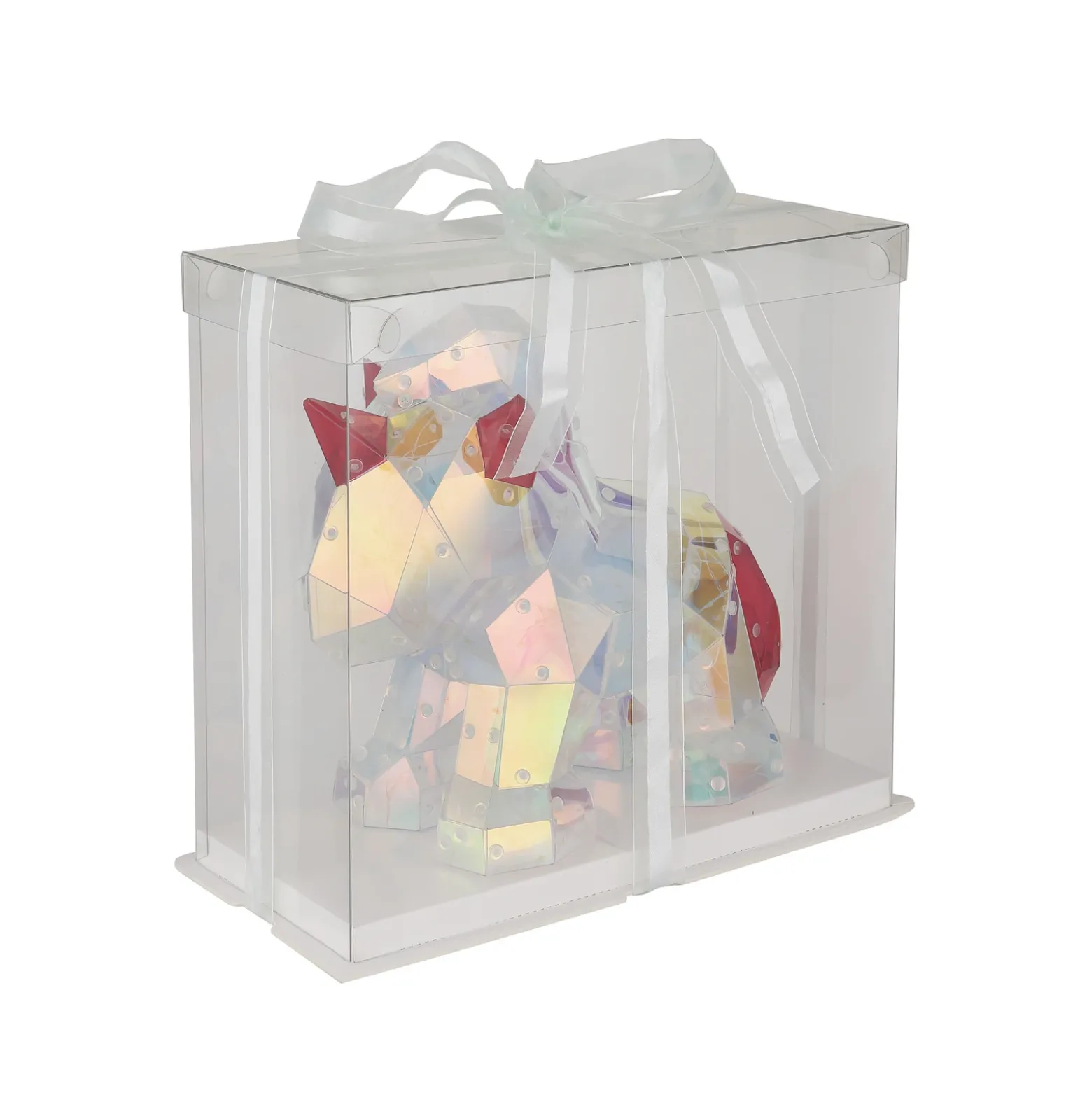Lámpara de mesa infantil LED Brondar unicornio, roja, altura 26 cm