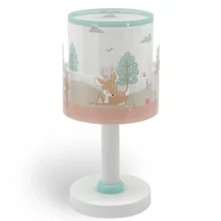 Lámpara de mesa infantil Loving Deer, G4, Ø 15 cm