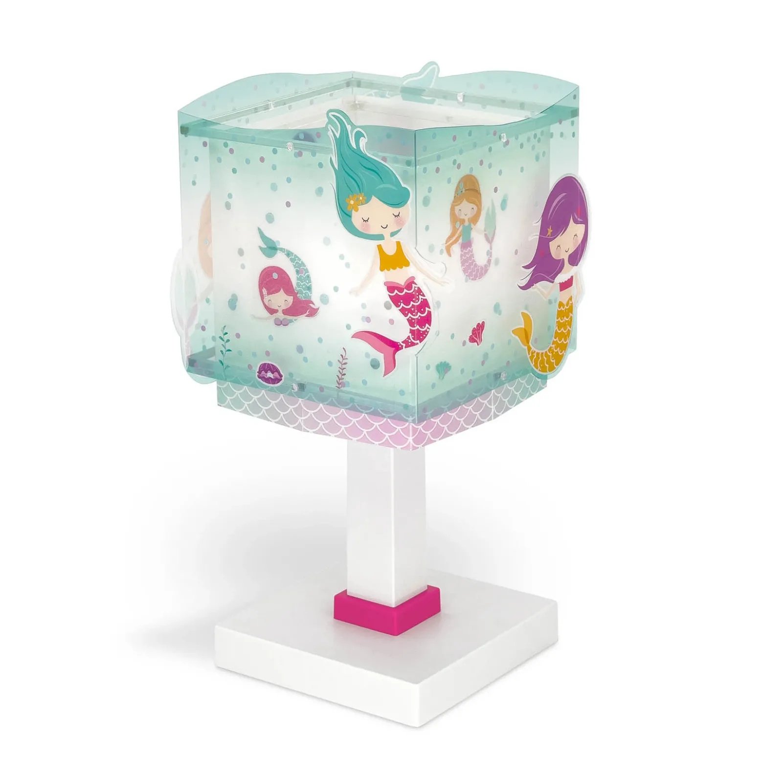 Lámpara de mesa infantil Mermaids, G4, ancho 16 cm