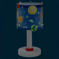 Lámpara de mesa infantil Planets, G4, Ø 15 cm