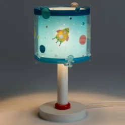 Lámpara de mesa infantil Planets, G4, Ø 15 cm