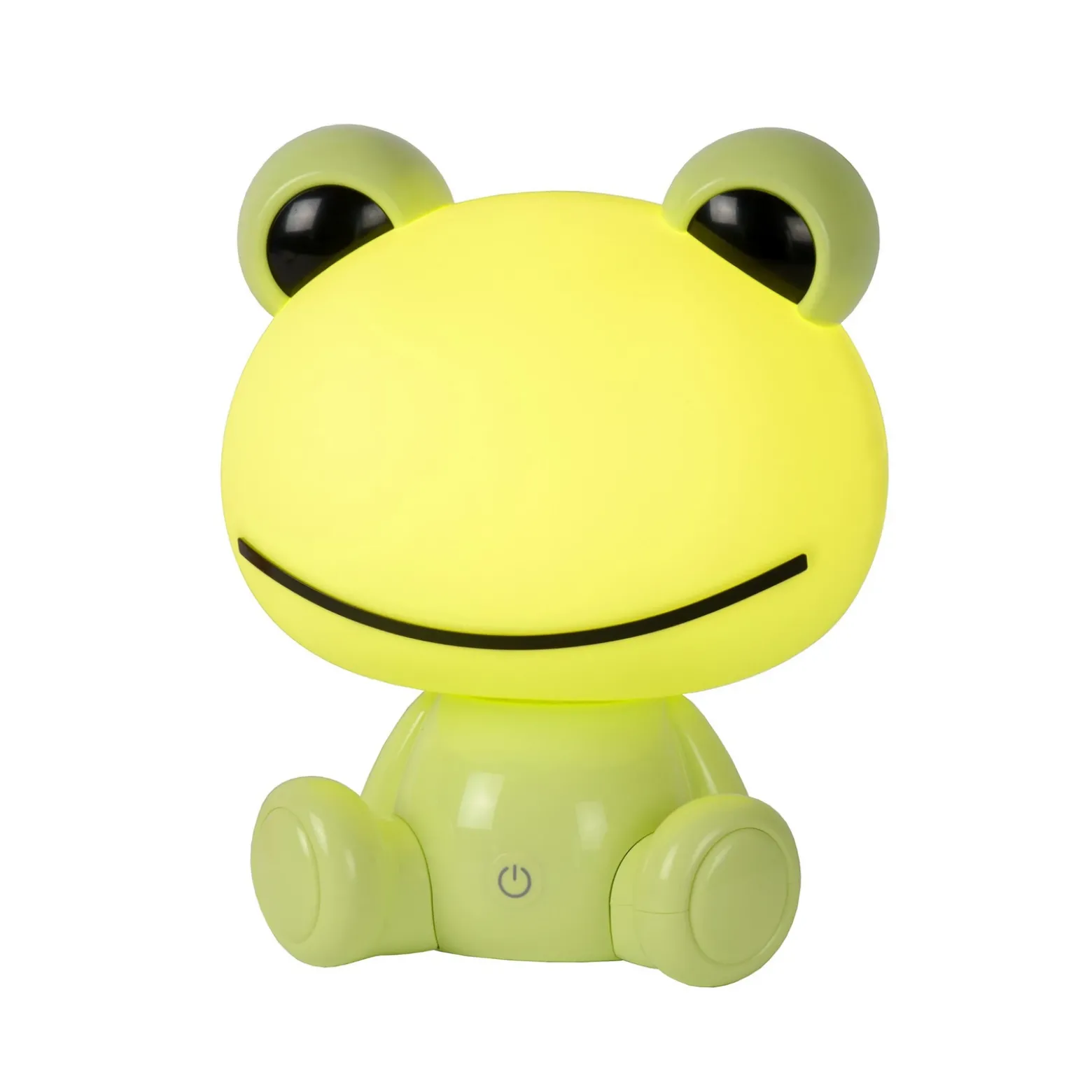 Lámpara de mesa infantil Rana Dodo, verde, atenuable, ABS