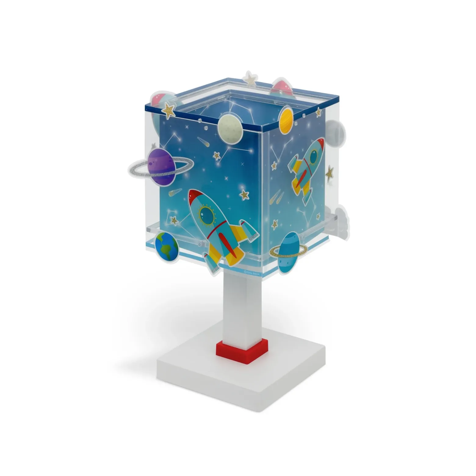 Lámpara de mesa infantil Rocket, G4, ancho 14 cm