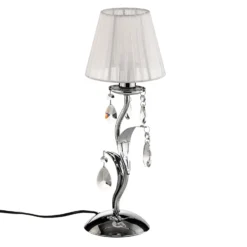 Lámpara de mesa Jacqueline, 1 luz, blanca