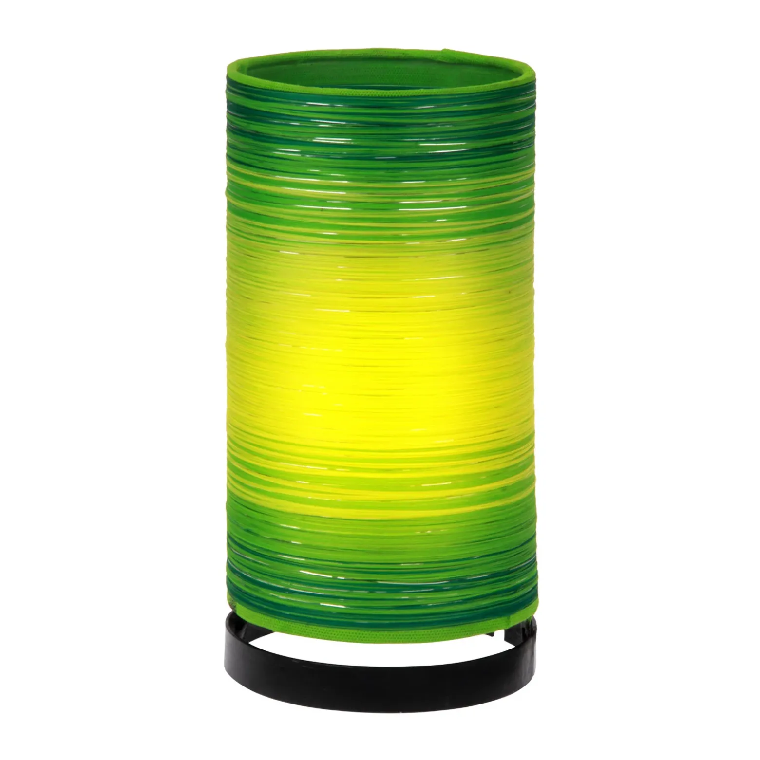 Lámpara de mesa Julie envuelta en hilos, verde