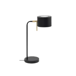 Lámpara de mesa Kaida de Lindby, negra, metal