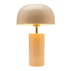Lámpara de mesa KARE Loungy, blanca, acero, altura 38 cm