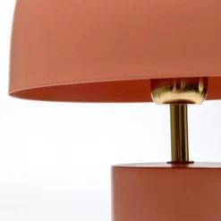 Lámpara de mesa KARE Loungy, marrón, acero, altura 38 cm