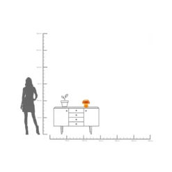Lámpara de mesa KARE Mushroom, naranja, metal, 20 cm, E14