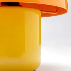 Lámpara de mesa KARE Mushroom, naranja, metal, 20 cm, E14