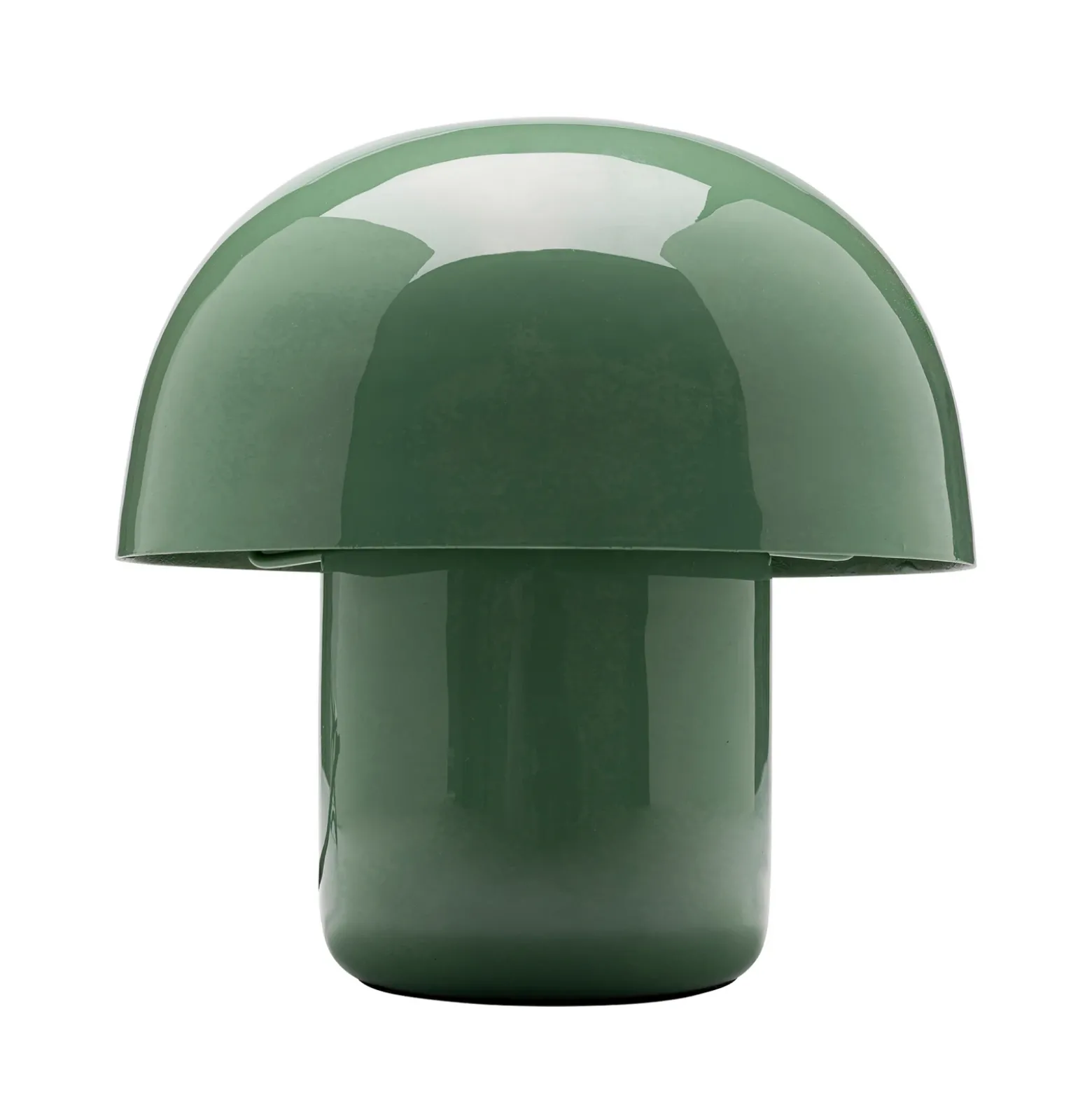 Lámpara de mesa KARE Mushroom, verde salvia, metal, 20 cm, E14