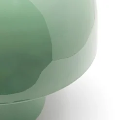 Lámpara de mesa KARE Mushroom, verde salvia, metal, 20 cm, E14