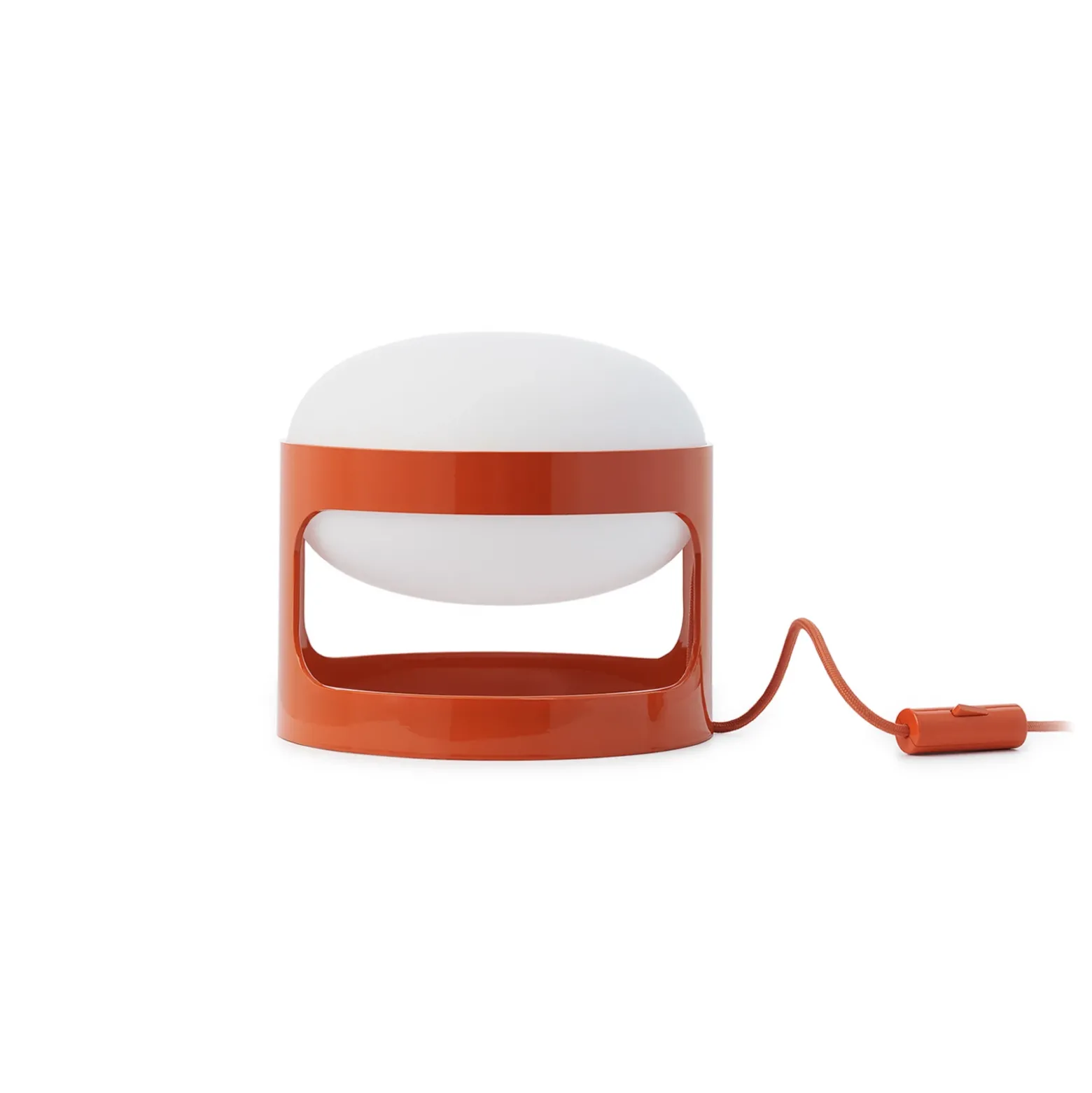 lámpara de mesa Kartell KD28, naranja, Ø 25 cm, E14-LED