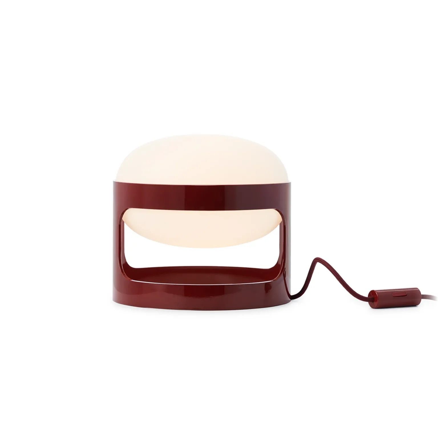 Lámpara de mesa Kartell KD28, rojo oscuro, Ø 25 cm, E14-LED