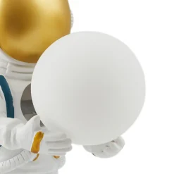 Lámpara de mesa Kosmo de Lindby, blanco/dorado, cerámica, vidrio