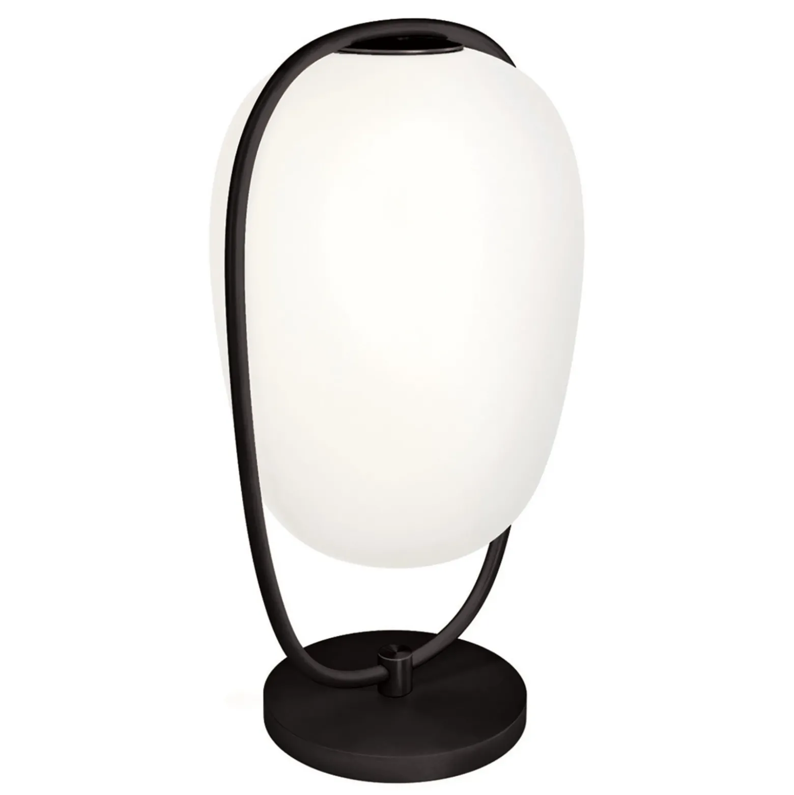 lámpara de mesa Lannà de kdln, negro/blanco, altura 40 cm