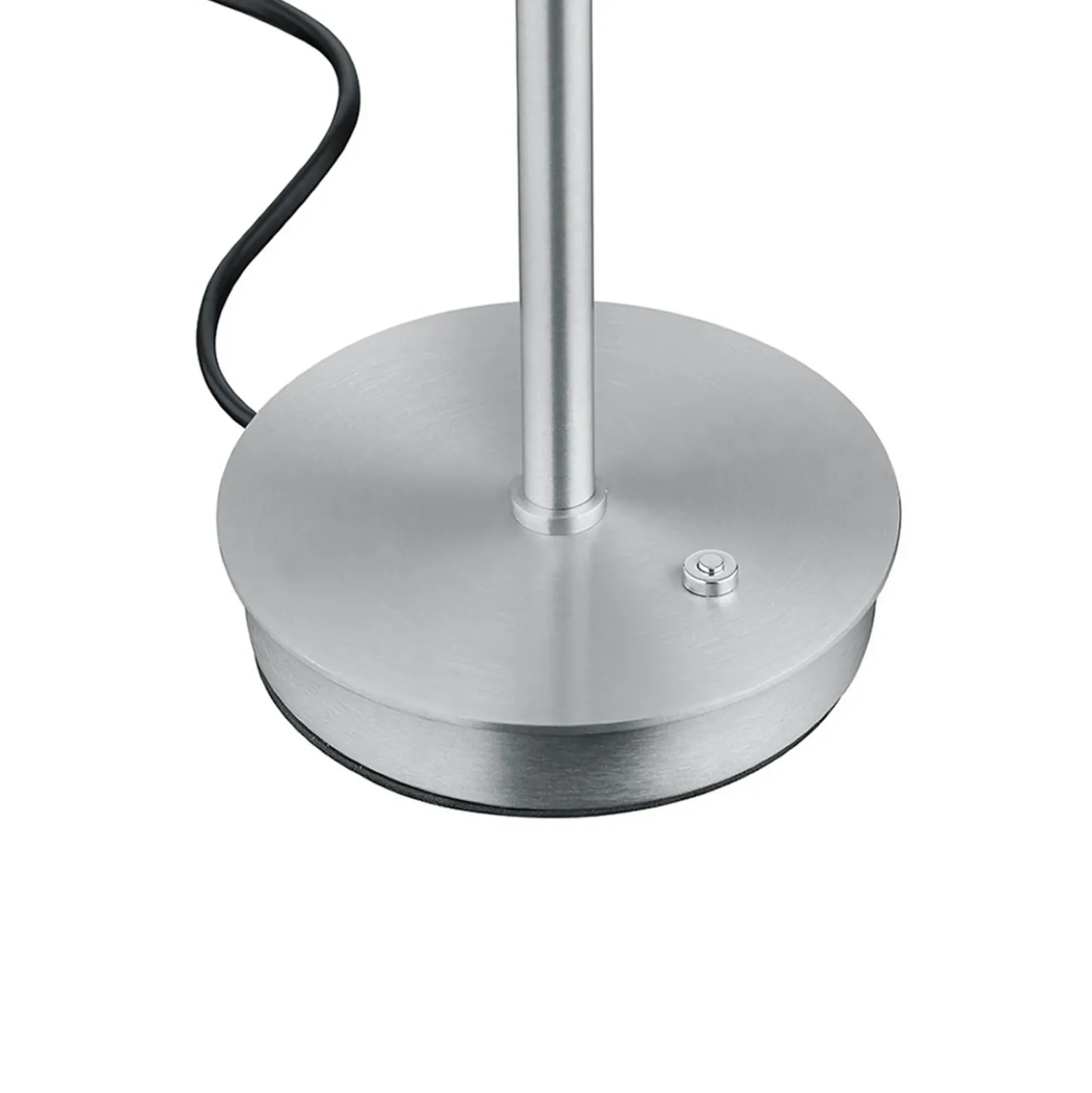 Lámpara de mesa LED Abby, color aluminio, altura 34 cm, metal/cristal