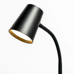 Lámpara de mesa LED Ailina de Lindby, altura 36 cm, negra, atenuable