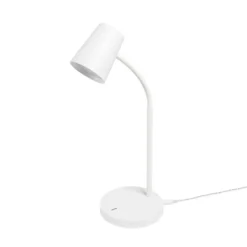 Lámpara de mesa LED Ailina de Lindby, altura 36 cm, blanca, atenuable