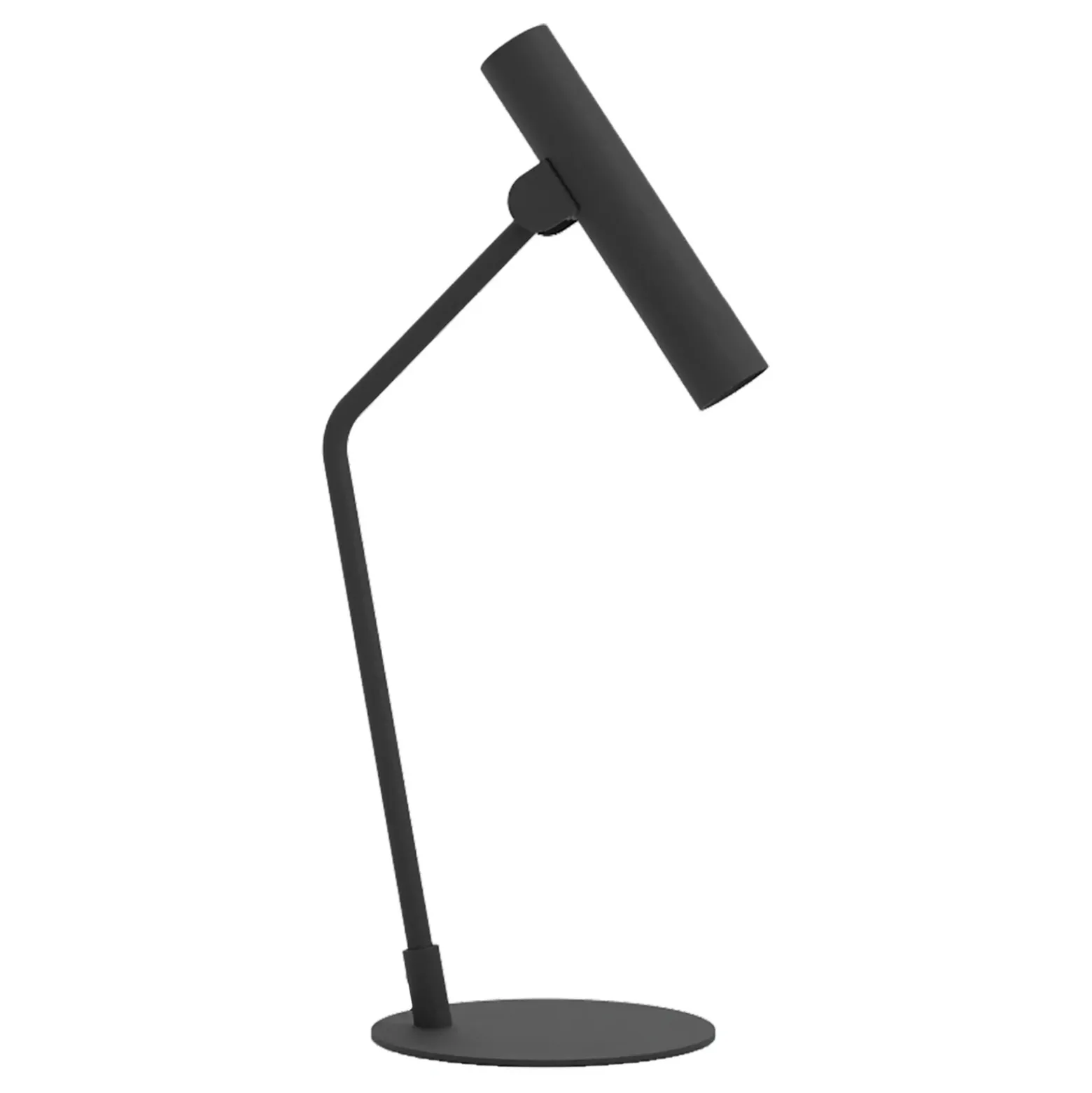 Lámpara de mesa LED Almudaina, negra, altura 49,5 cm, acero