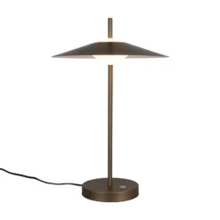 Lámpara de mesa LED Amalo en color platino, altura 46 cm, metal, CCT