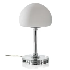 Lámpara de mesa LED Ancilla, cromada, regulador de intensidad de 30 cm,