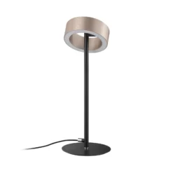Lámpara de mesa LED Axion, negra/marrón, altura 45 cm, CCT