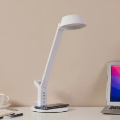 Lámpara de mesa LED Banderalo CCT dim QI blanco