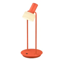 Lámpara de mesa LED Banji, naranja, altura 37 cm, regulador táctil