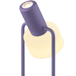 Lámpara de mesa LED Banji, violeta, altura 37 cm, regulador táctil