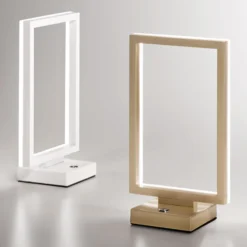Lámpara de mesa LED Bard, atenuable, en blanco