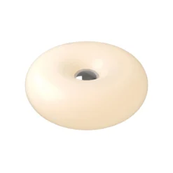 Lámpara de mesa LED Basile, blanca, de cristal, 2.700 K