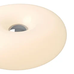 Lámpara de mesa LED Basile, blanca, de cristal, 2.700 K