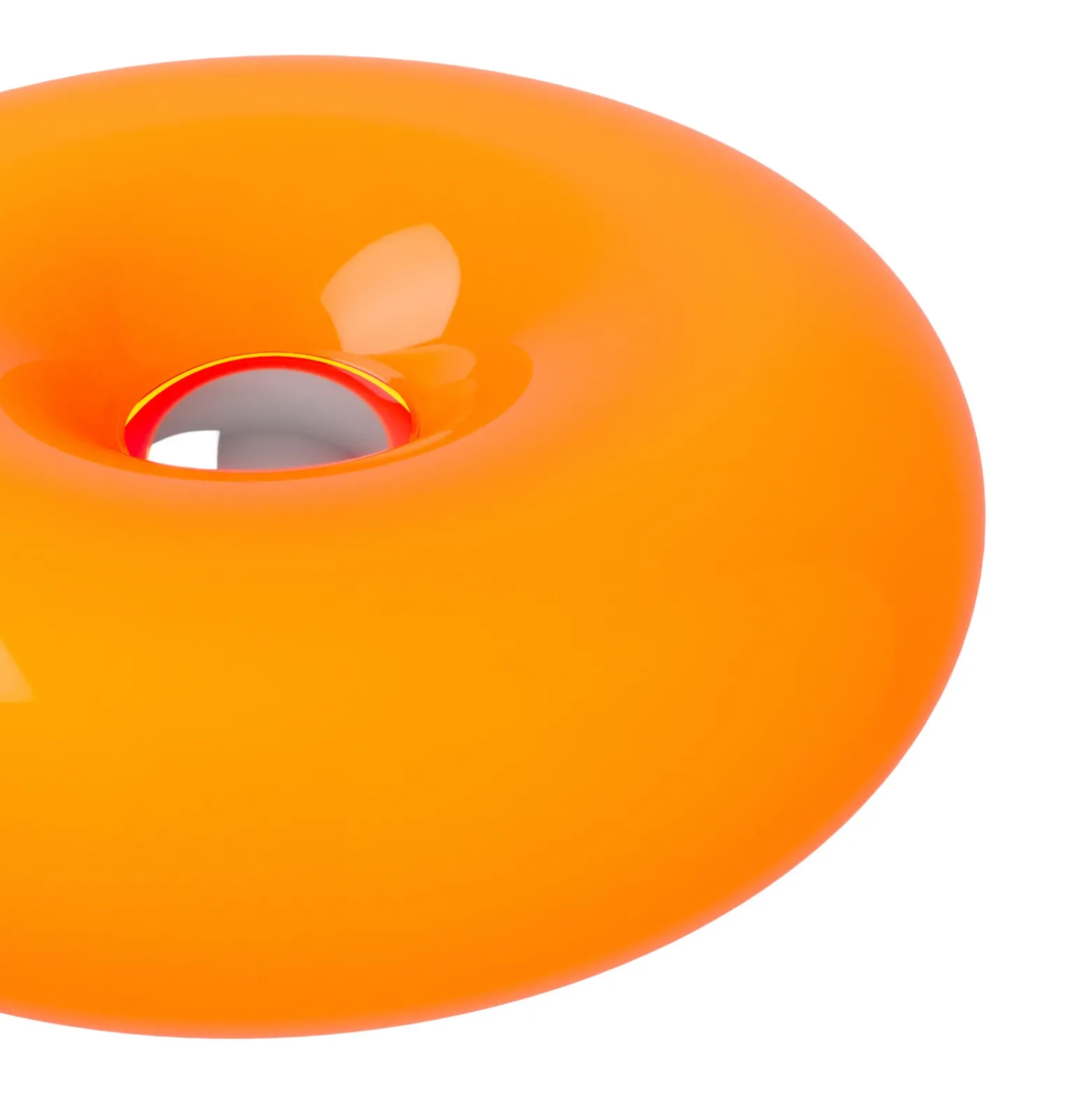 Lámpara de mesa LED Basile, naranja, cristal, 2.700 K