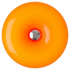 Lámpara de mesa LED Basile, naranja, cristal, 2.700 K