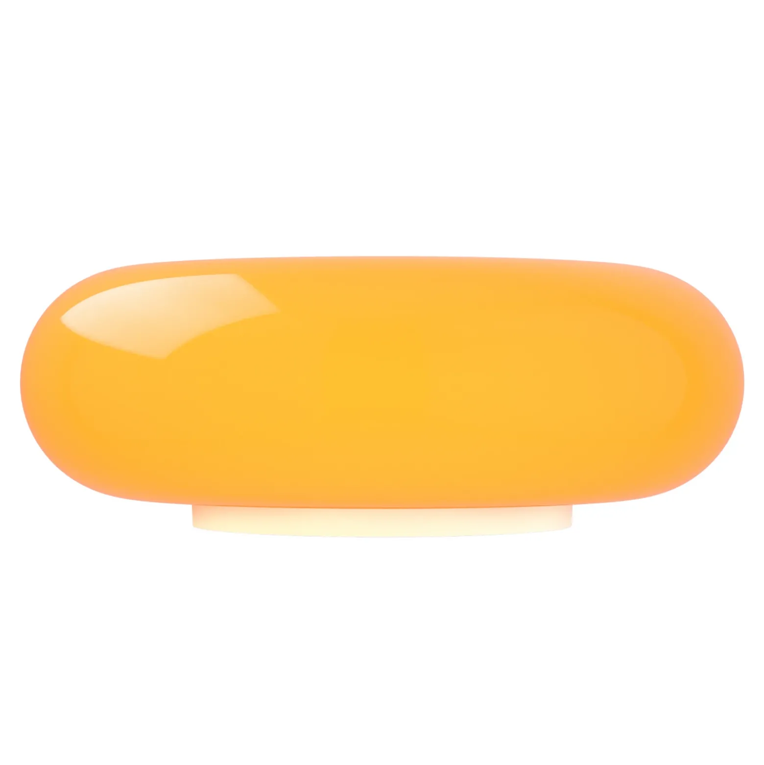 Lámpara de mesa LED Basile, naranja, cristal, 2.700 K