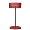 Lámpara de mesa LED Batería recargable de malla, altura 30 cm, rojo indio