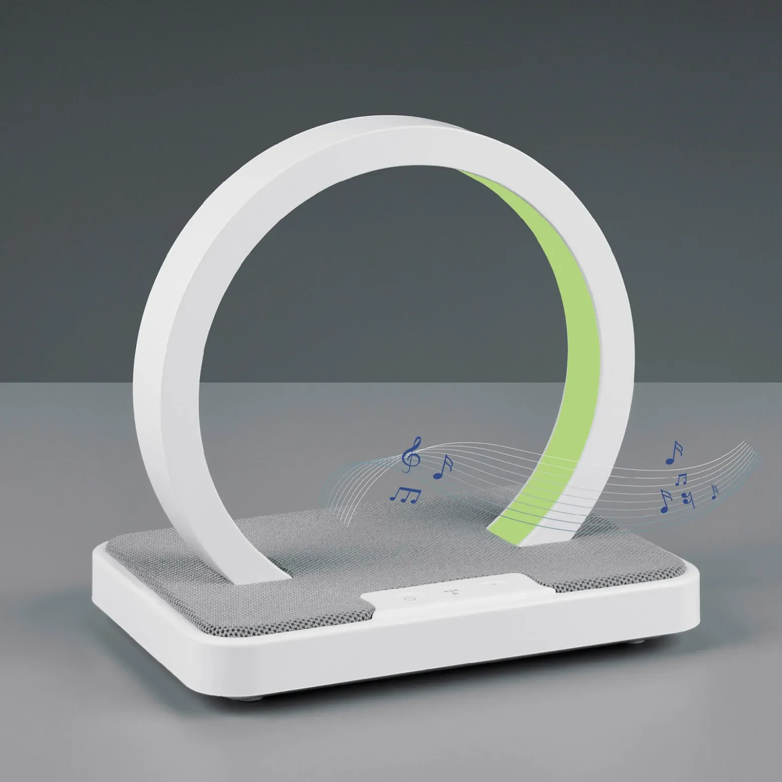 Lámpara de mesa LED Beat batería, RGBW blanco mate