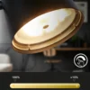Lámpara de mesa LED con batería Biwo, negra, regulador táctil, metal
