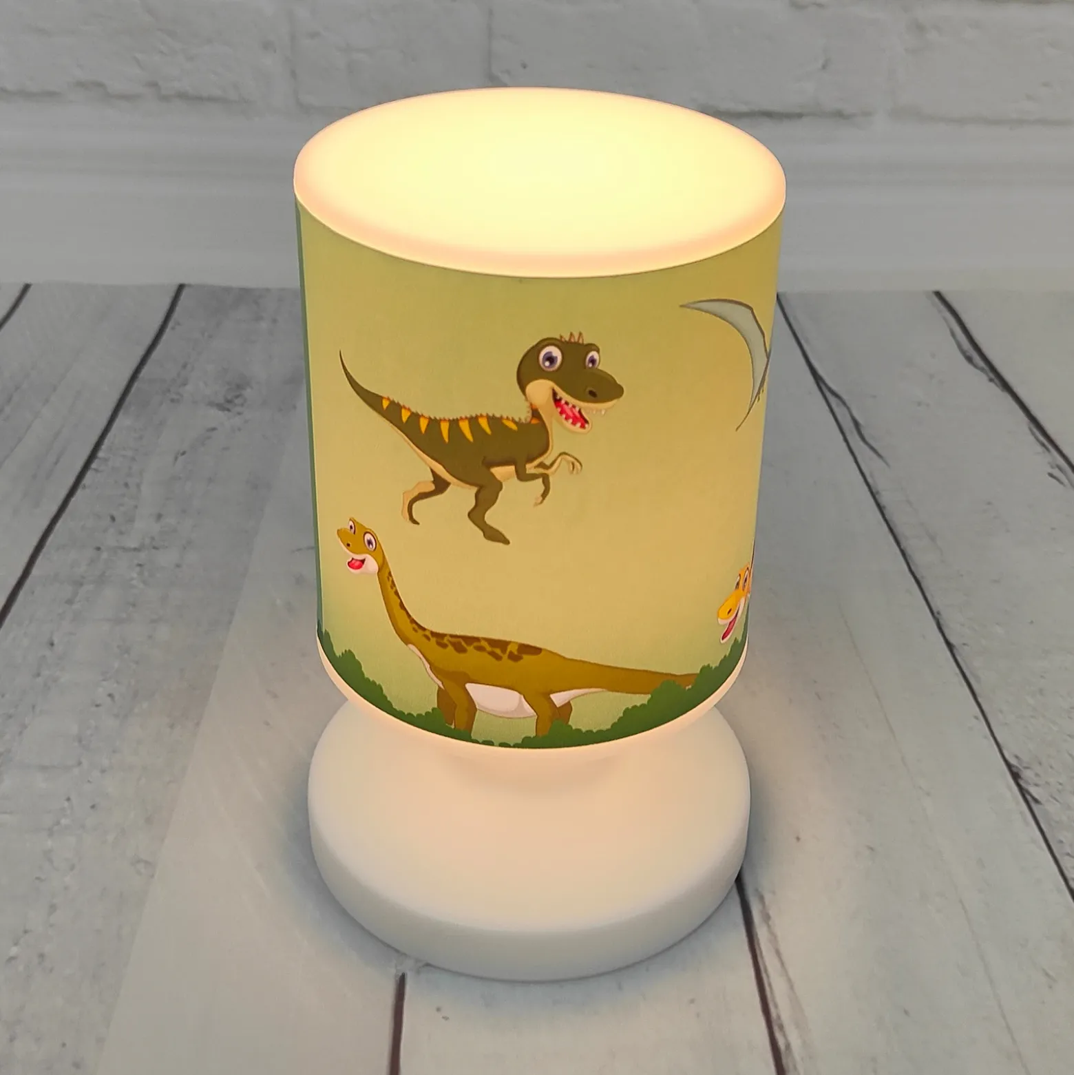 Lámpara de mesa LED con batería Dino, USB, IP44